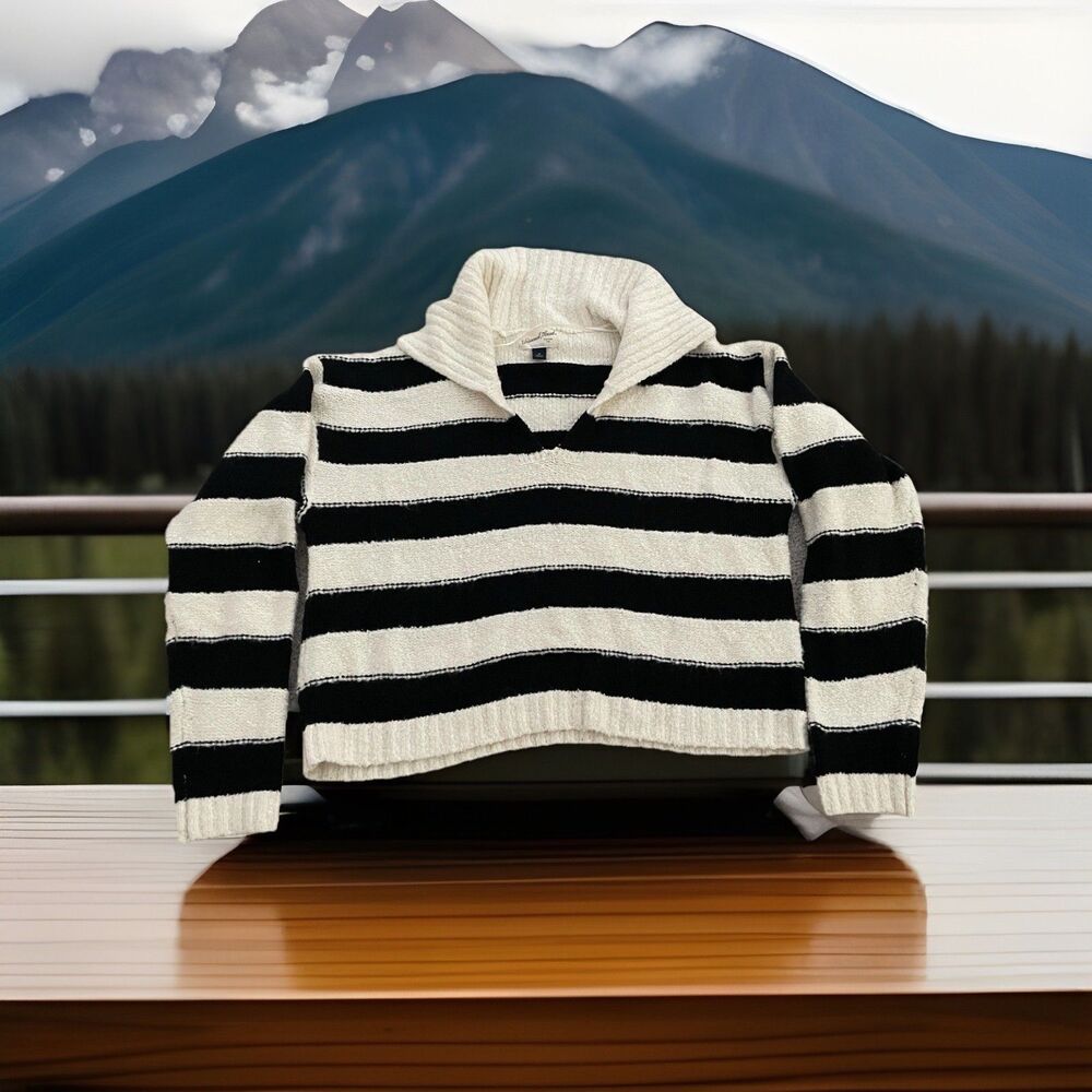Universal Thread Striped Sweater Cotton Blend Size Medium